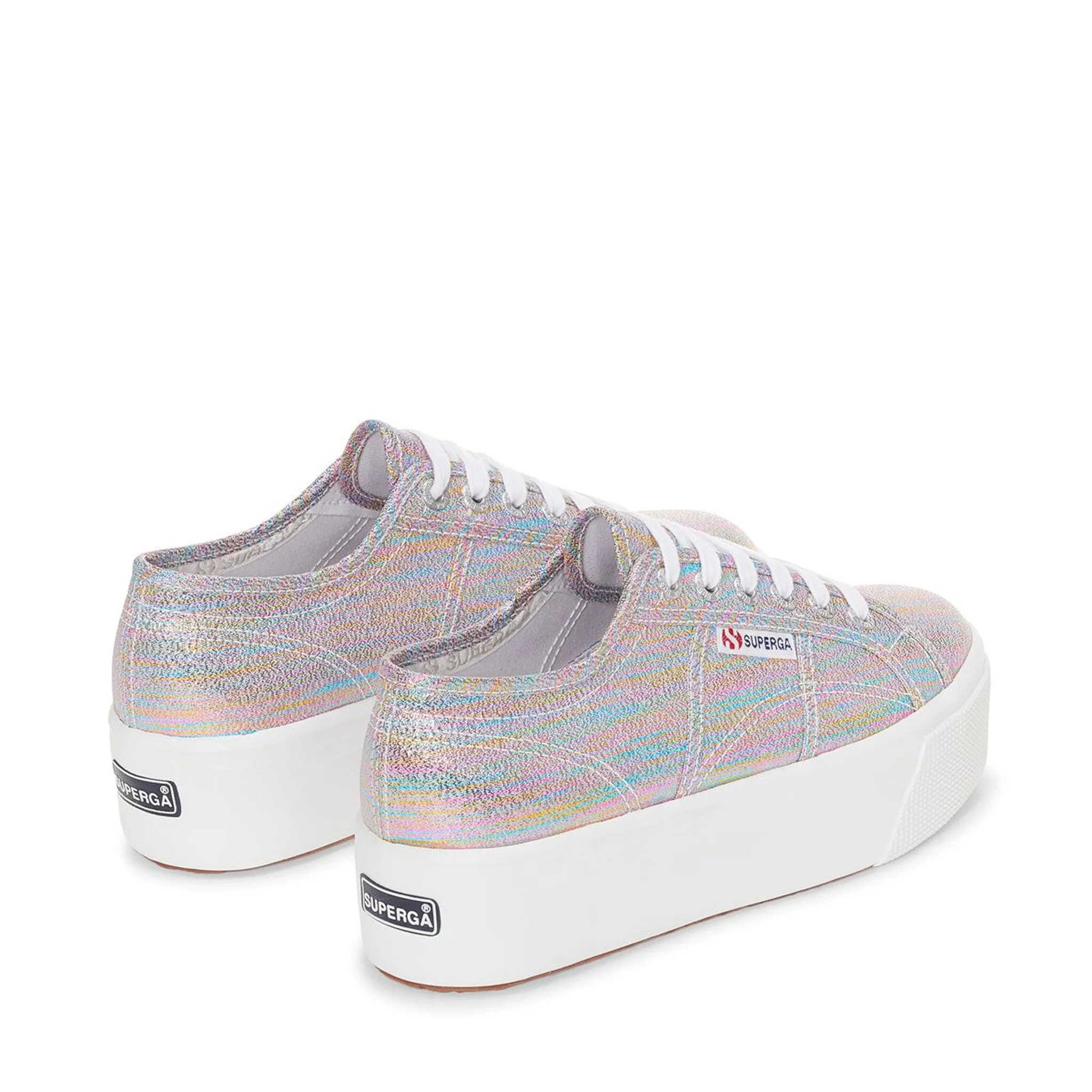 2790 Multicolor Shot Lame Sneakers - White Multicolors