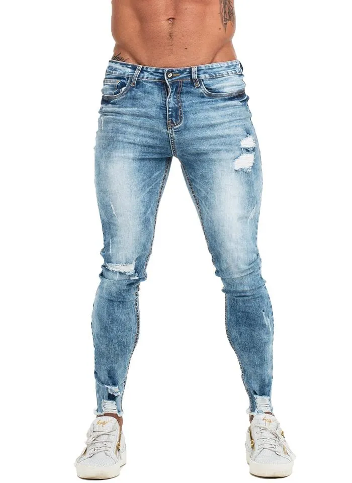 3763 Stonewashed Retro Blue Skinny Stretch Jeans