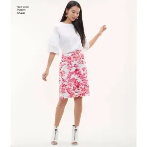 6544 New Look Pattern 6544 Miss Skirt in Two Lengths