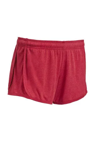 Active Fit Heather Performance Shorts - Red