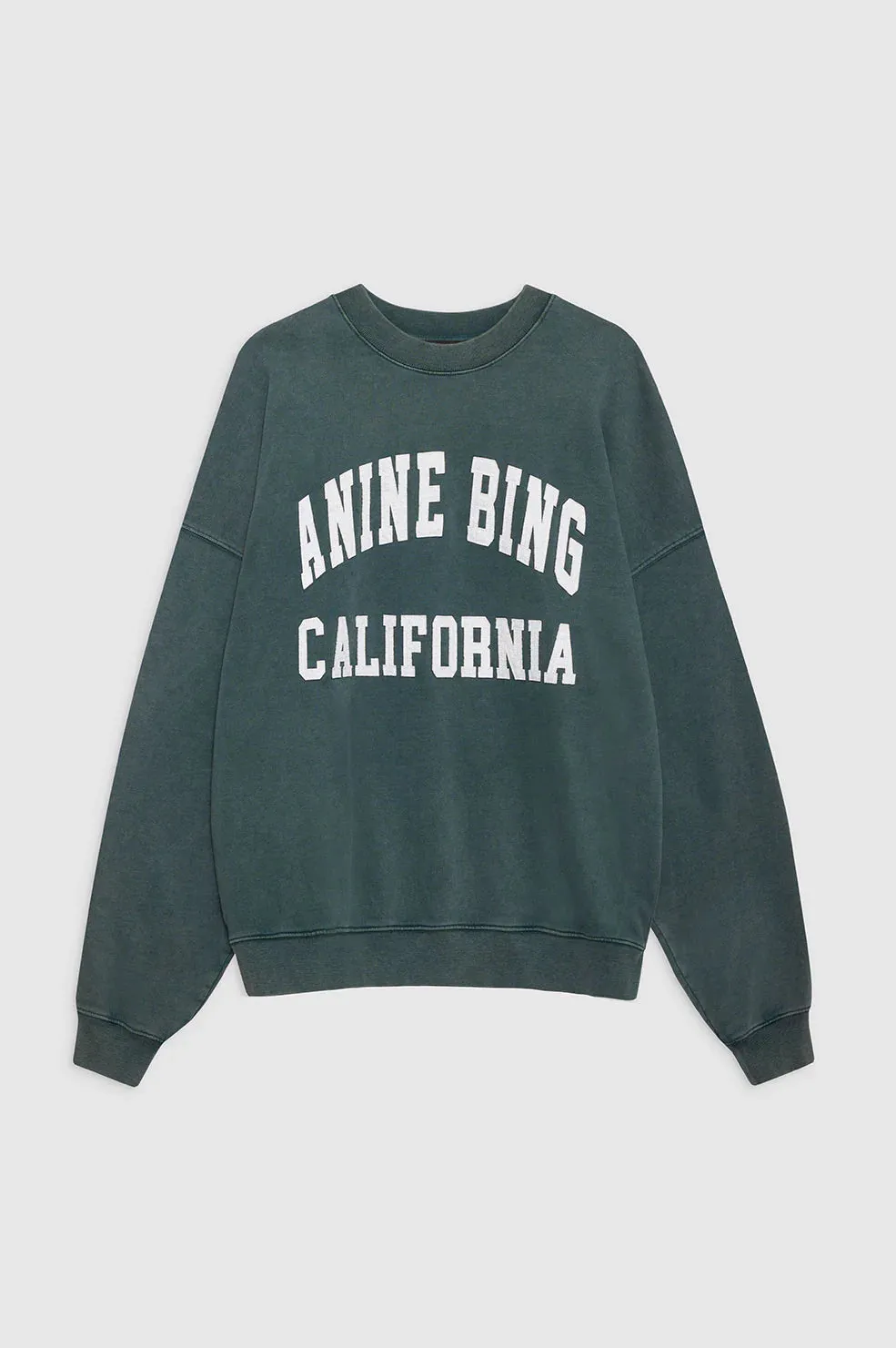 Anine Bing - Miles Sweatshirt in Washed Dark Sage