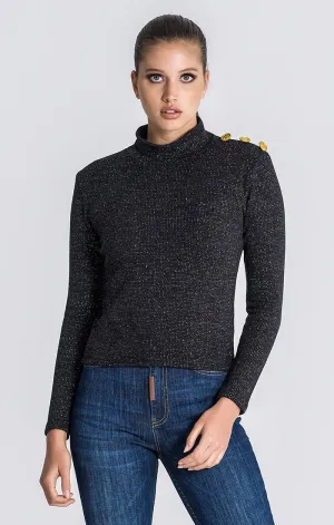 Black Constellation Sparkle Turtleneck