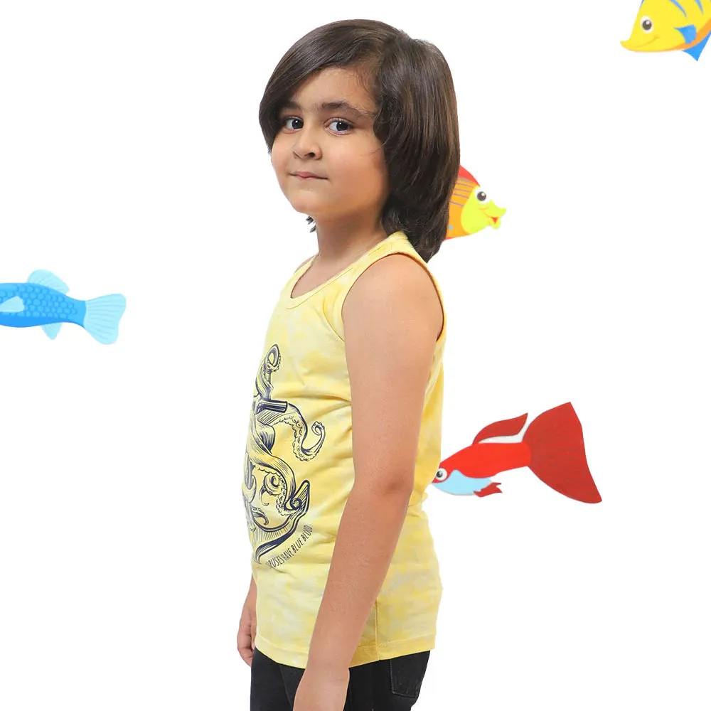 Boys Sando Octopus-Yellow