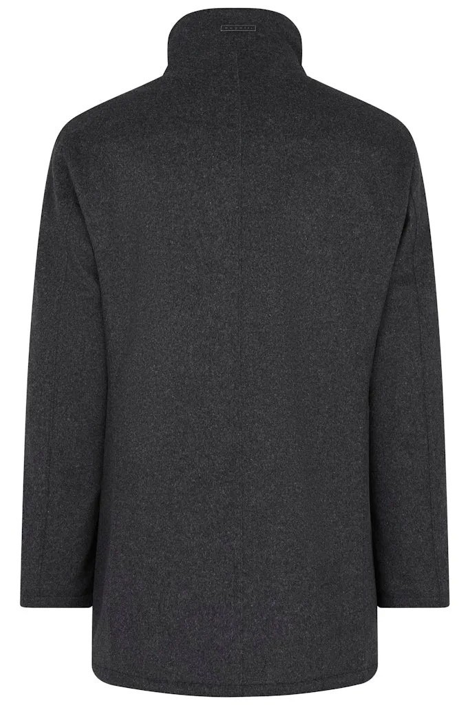 Bugatti - Rainseries Wool Coat, Charcoal