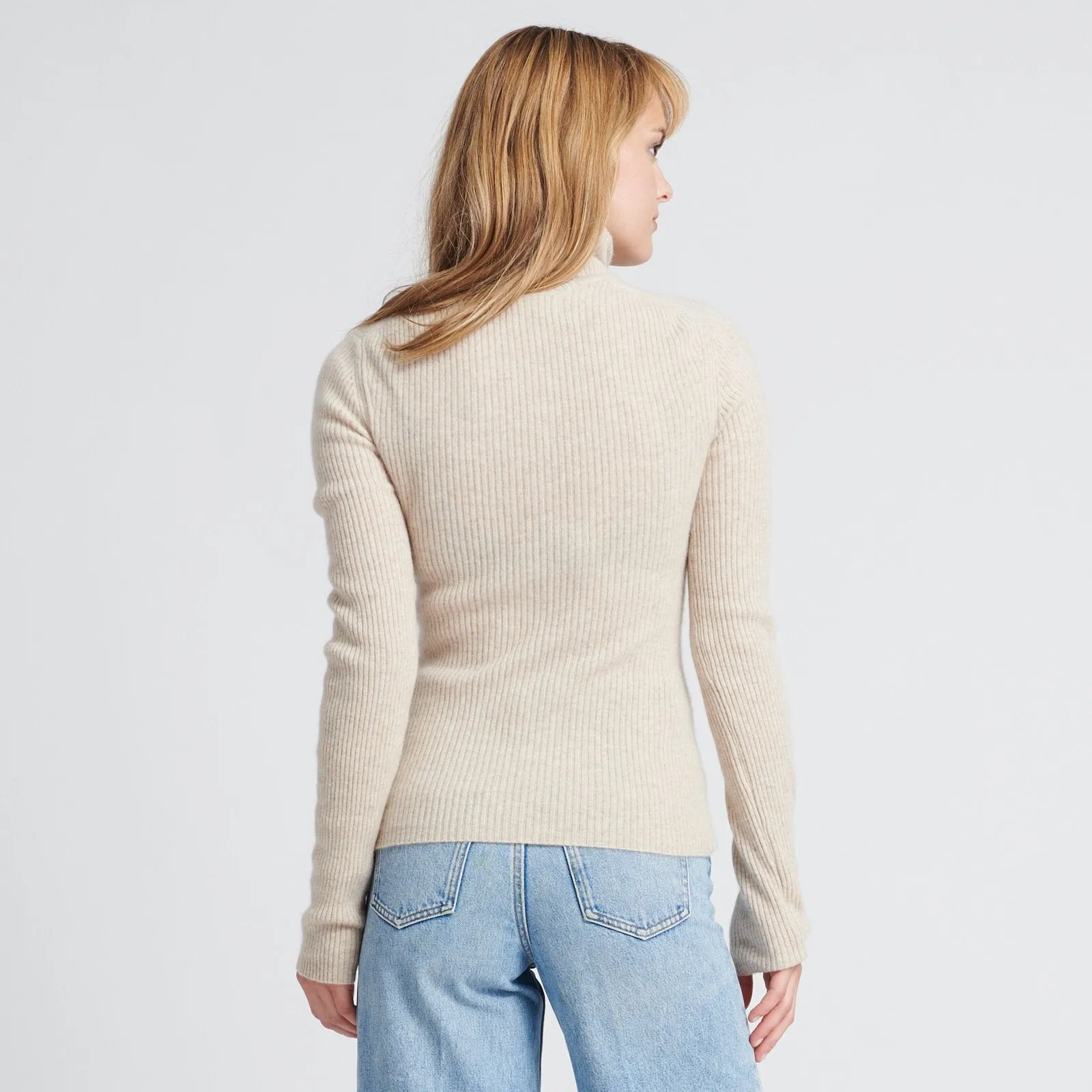 Cashmere Ribbed Turtleneck