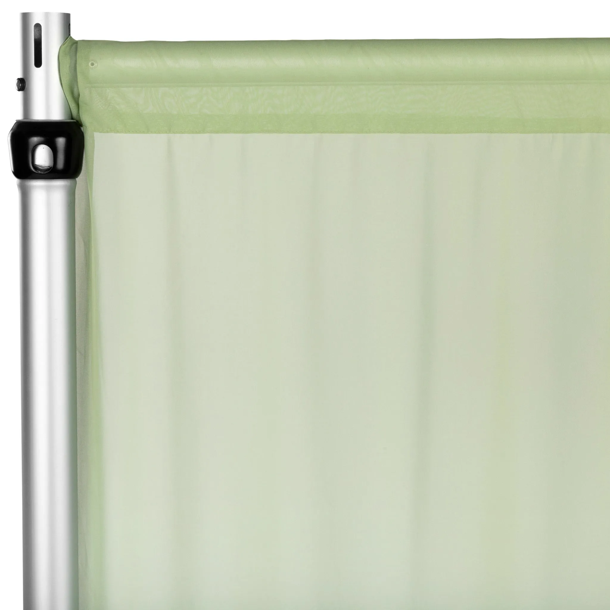 Chiffon Curtain Drape 14ft H x 58" W Panel - Sage Green