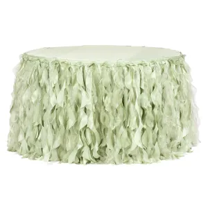 Curly Willow 14ft Table Skirt - Sage Green