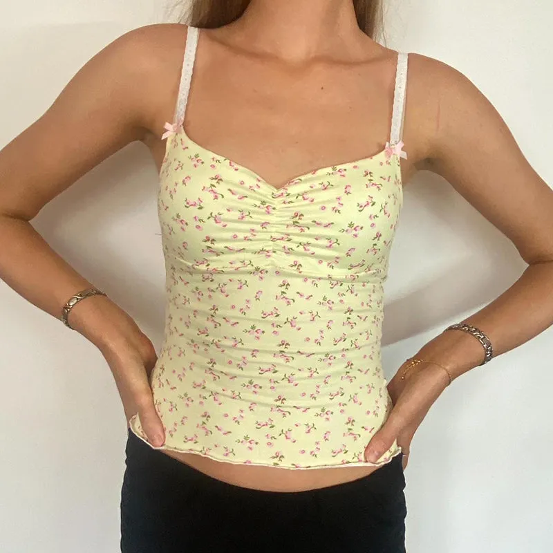 Dena Mini Floral Print Tank Top