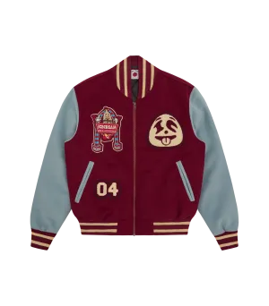 DINER TEAM VARSITY JACKET - BURGUNDY