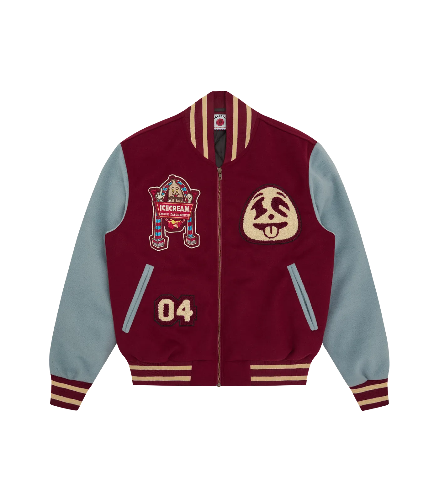 DINER TEAM VARSITY JACKET - BURGUNDY