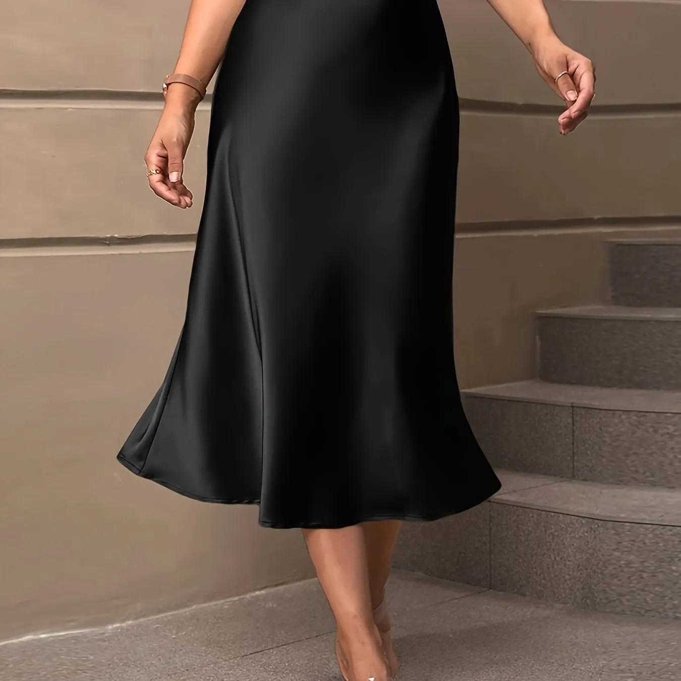 Elegant High Waist Midi Skirt for Everyday Wear