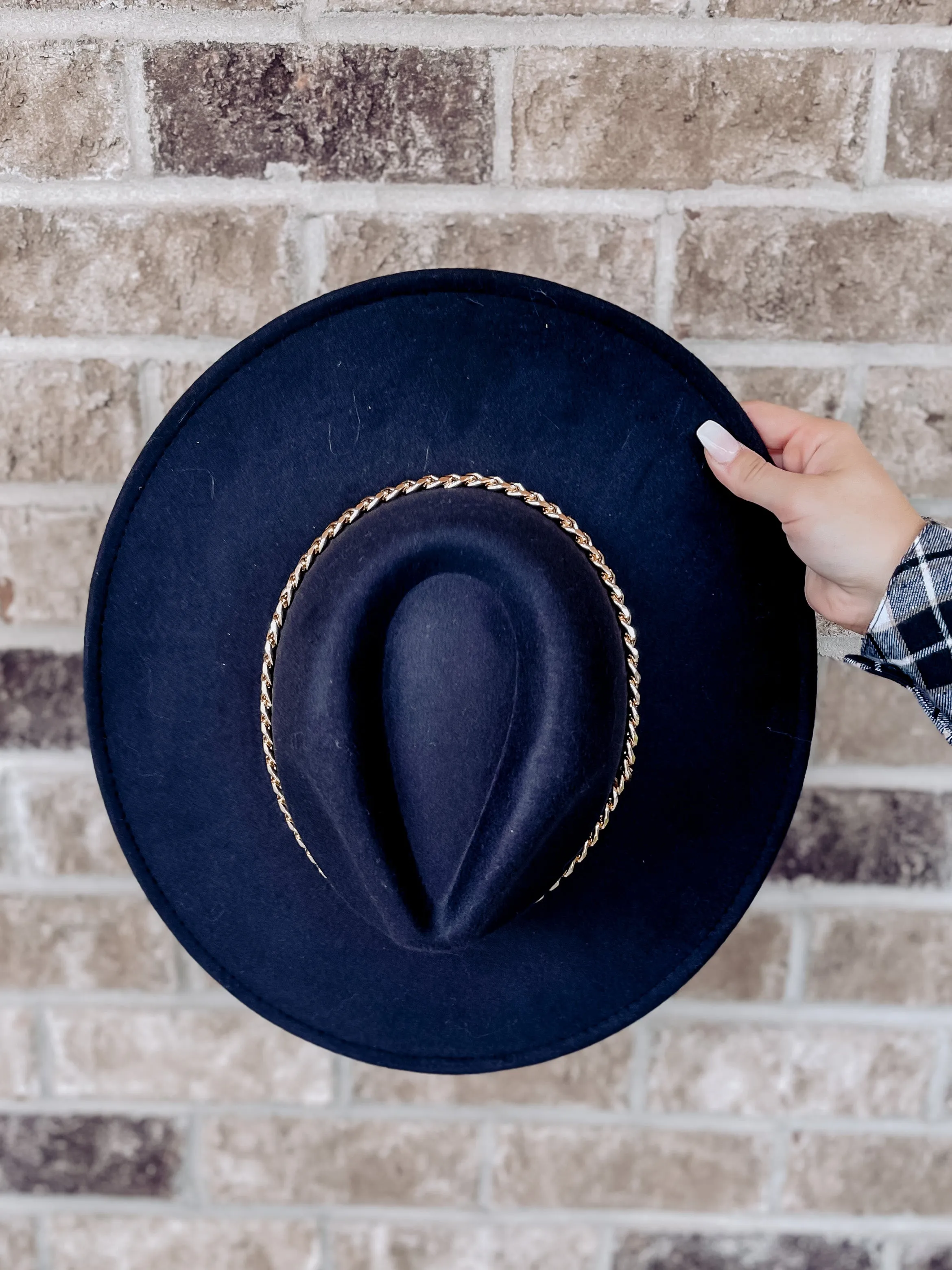 Fame Wide Brim Chain Hat *FINAL SALE*