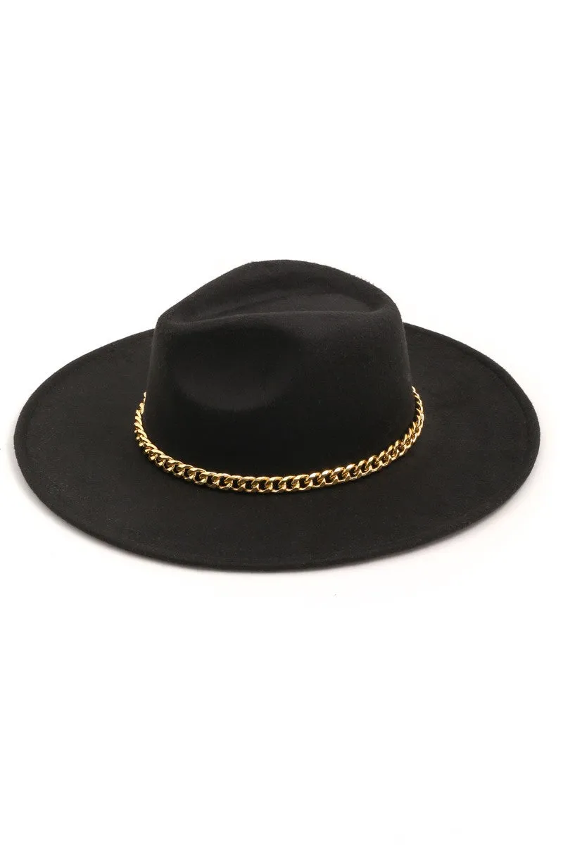 Fame Wide Brim Chain Hat *FINAL SALE*