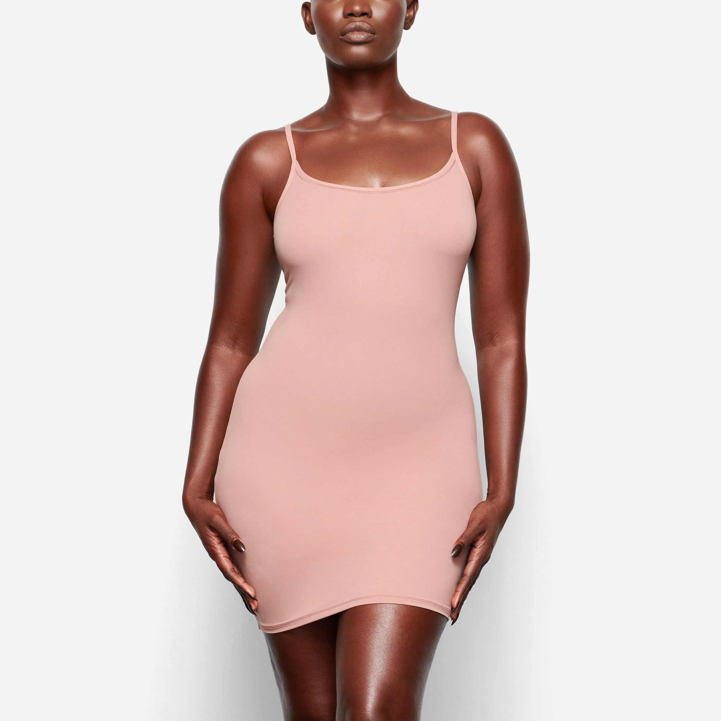 FITS EVERYBODY SLIP DRESS | ROSE CLAY