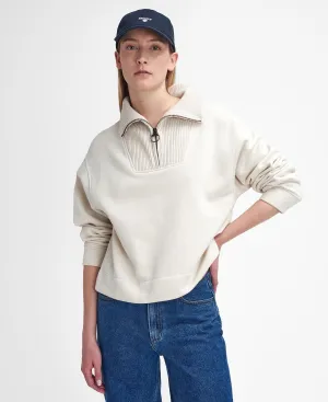 Fleur Half-Zip Sweatshirt - Ecru