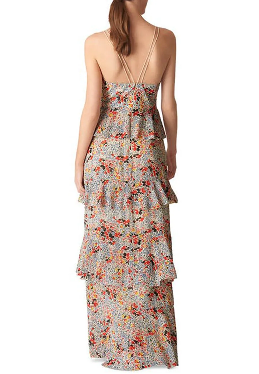 Floral Print Anette Ruffled Tier Maxi Dress (Pre-loved)