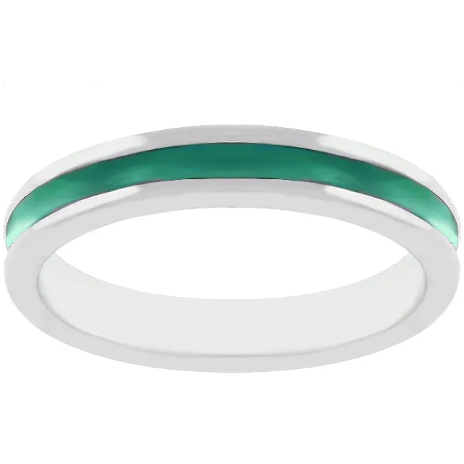 Green Enamel Eternity Ring