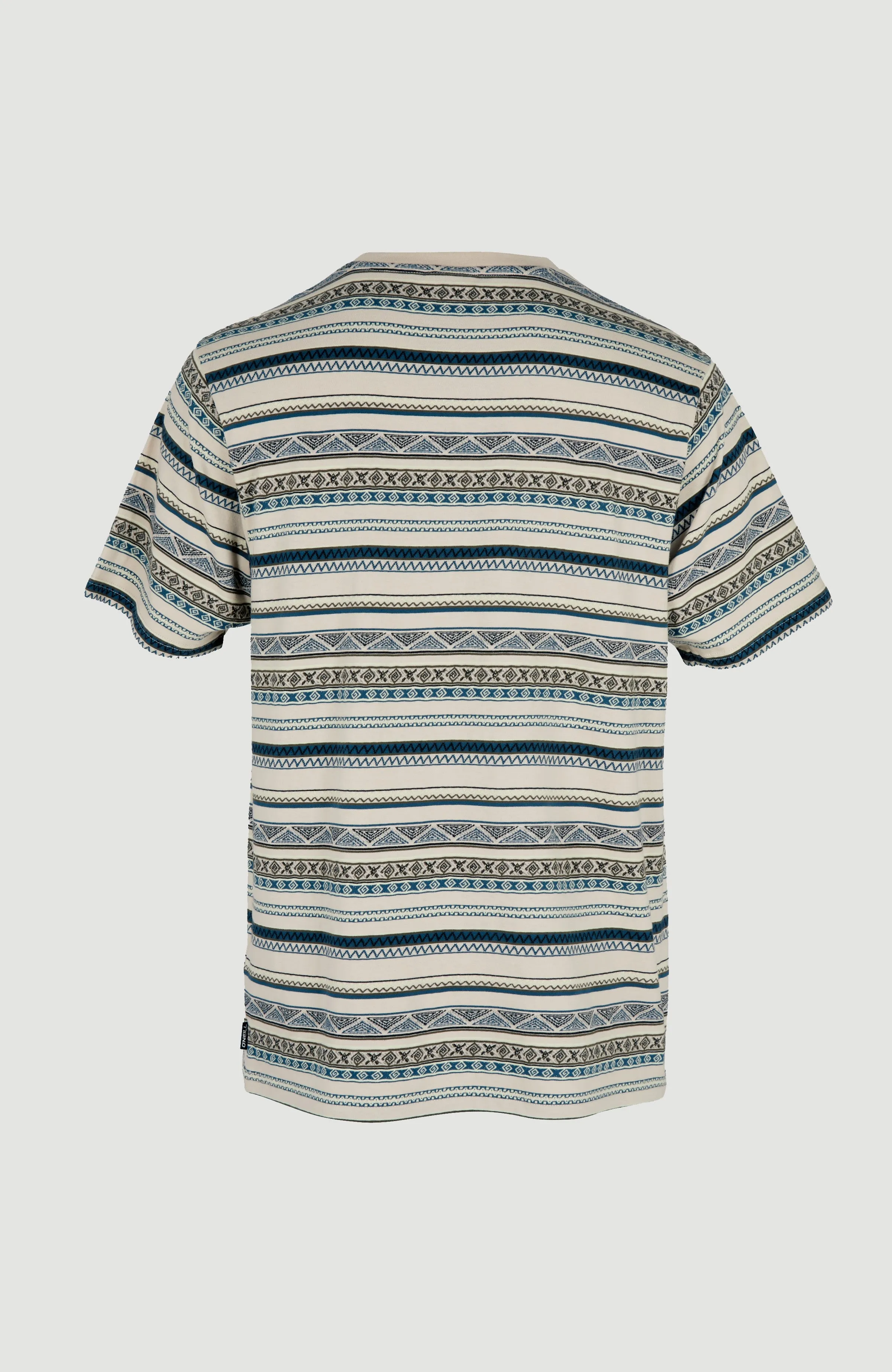 Ikat Jacquard T-Shirt | Grey Ikat Stripe