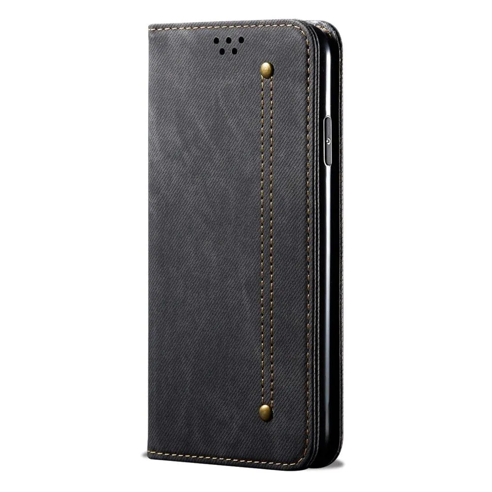 Jeans Motorola Edge (2021) Flip case - Black