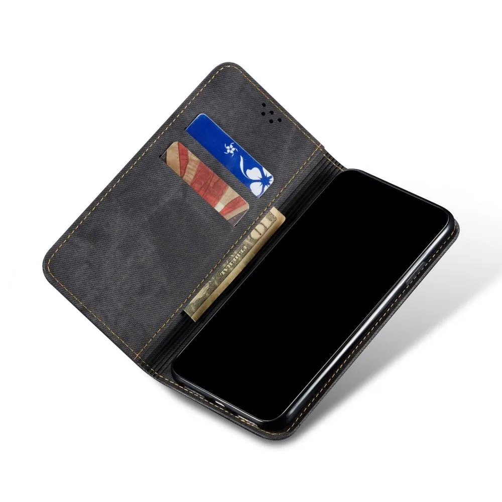 Jeans Motorola Edge (2021) Flip case - Black