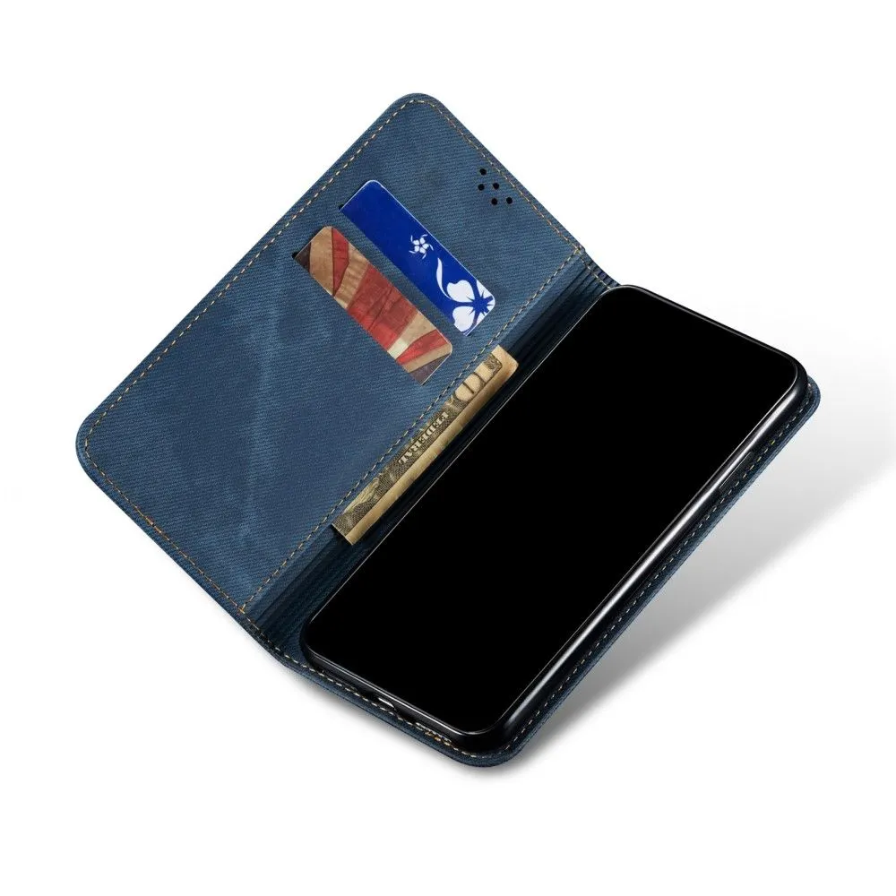 Jeans Motorola Edge (2021) Flip case - Blue