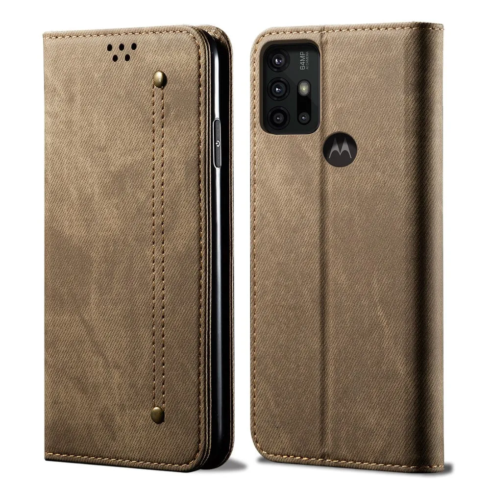 Jeans Motorola Moto G30 Flip case - Khaki