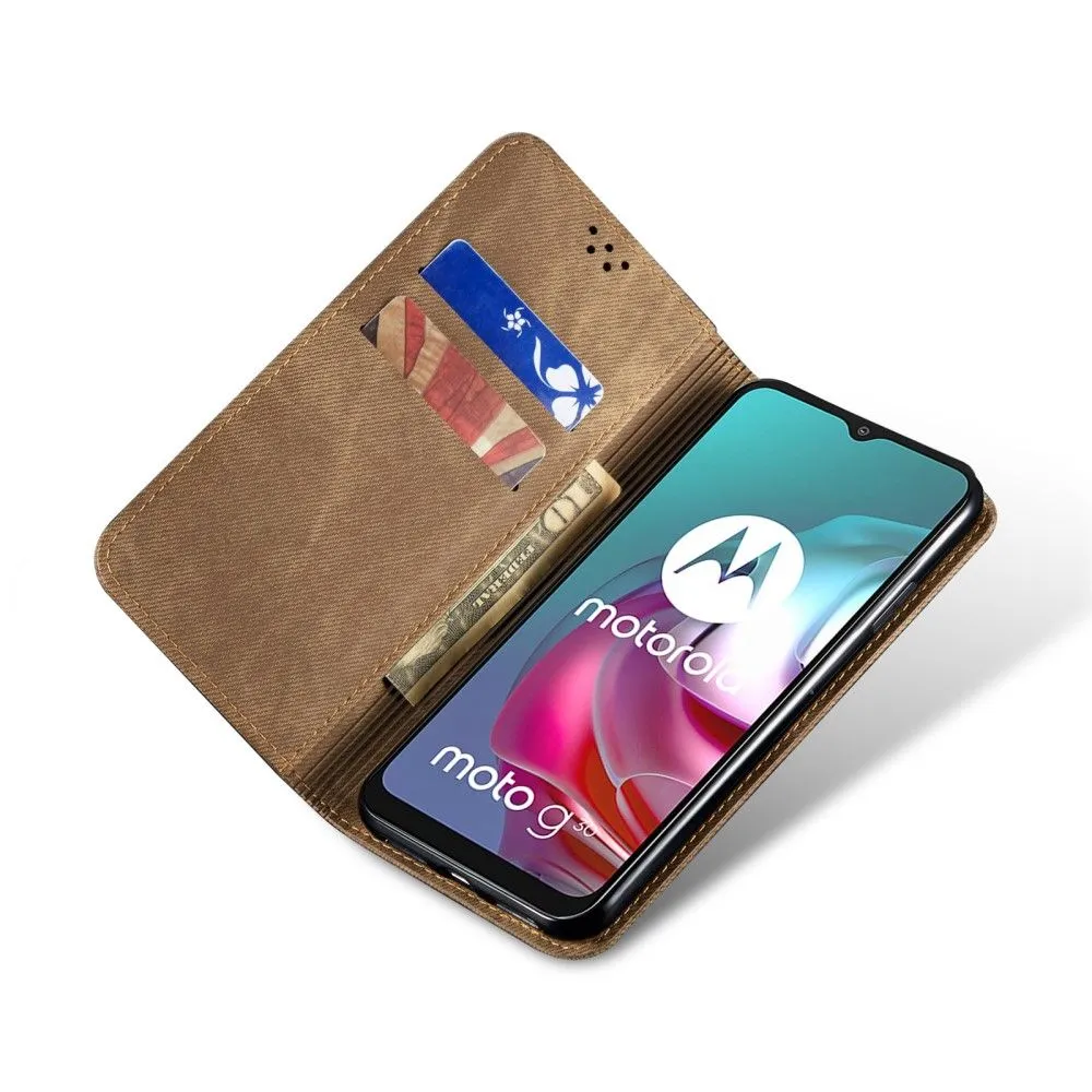 Jeans Motorola Moto G30 Flip case - Khaki