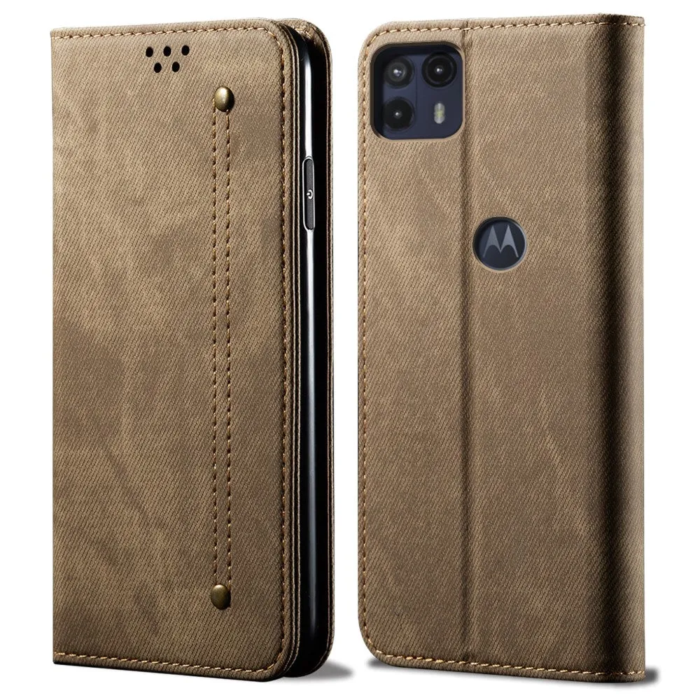 Jeans Motorola Moto G50 5G Flip case - Khaki