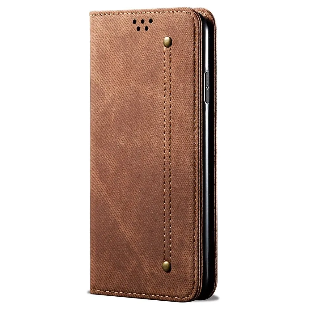 Jeans Samsung Galaxy M52 5G Flip case - Coffee