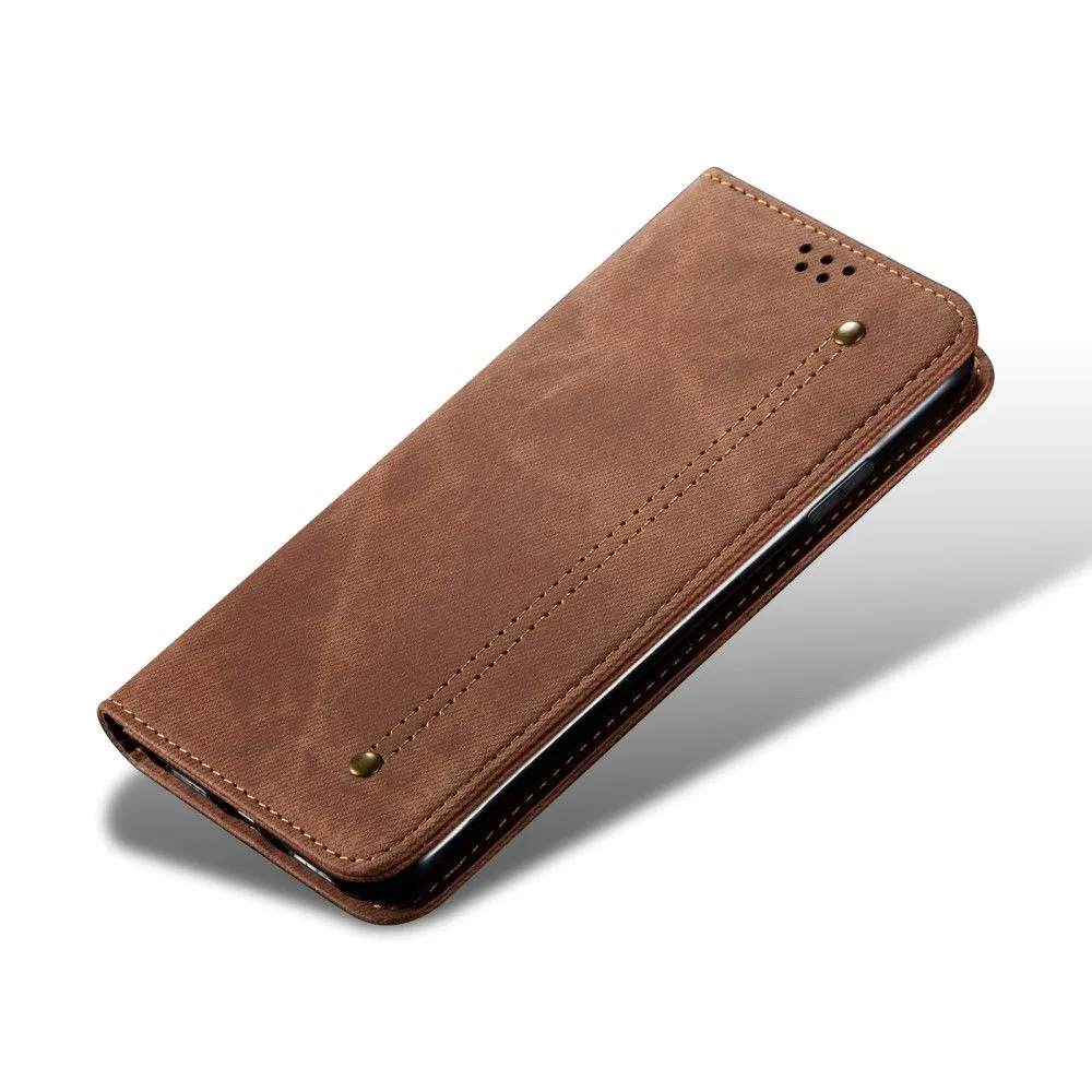 Jeans Samsung Galaxy M52 5G Flip case - Coffee