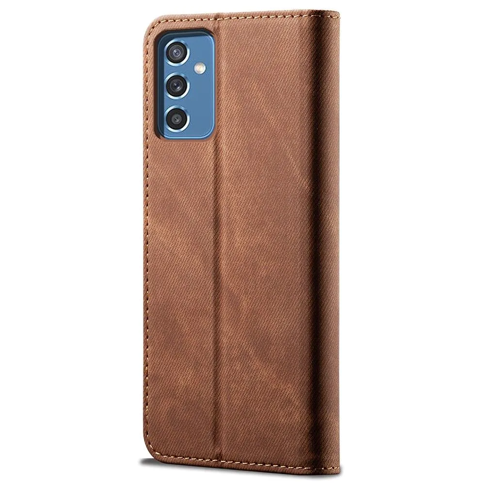 Jeans Samsung Galaxy M52 5G Flip case - Coffee