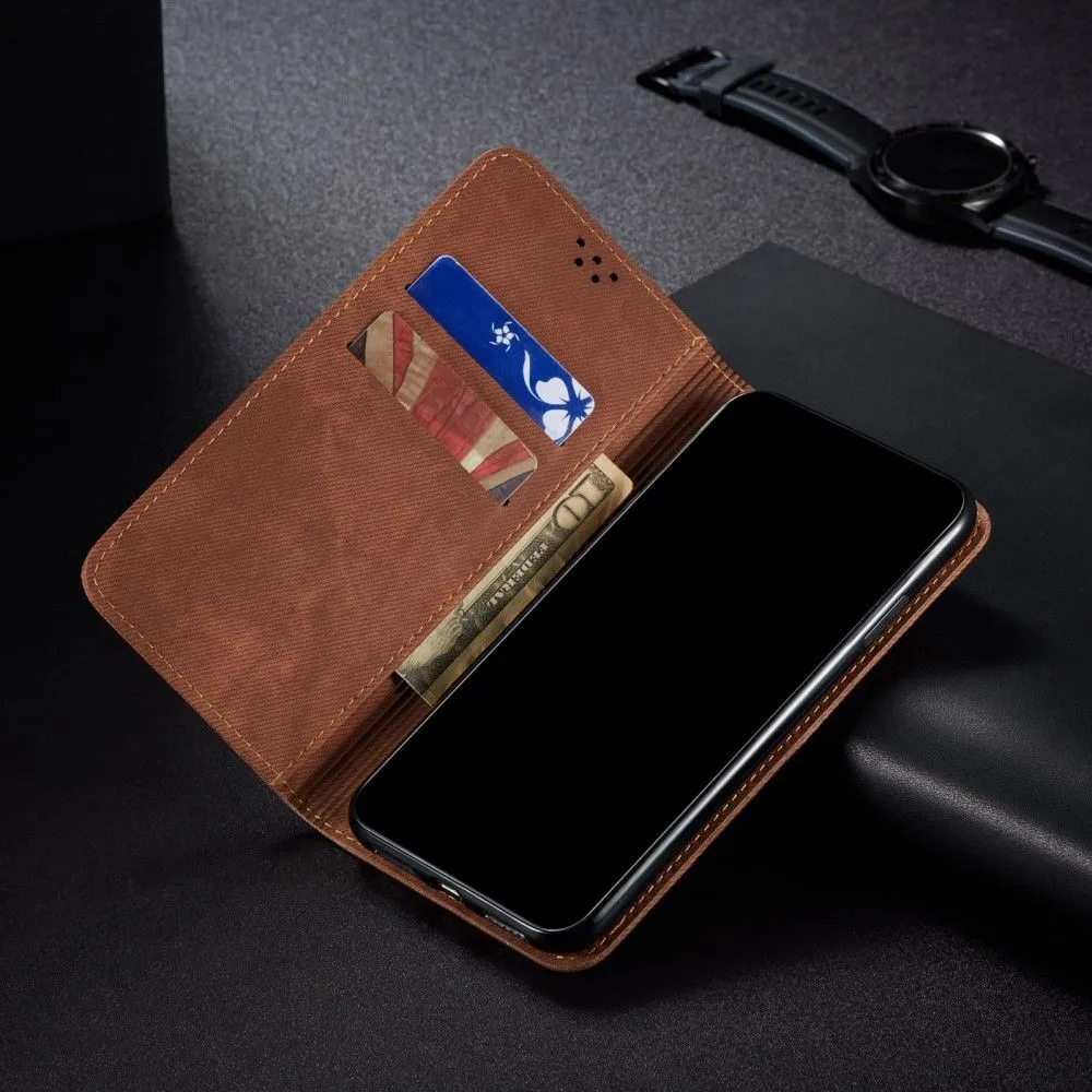 Jeans Xiaomi 12 Pro Flip case - Coffee