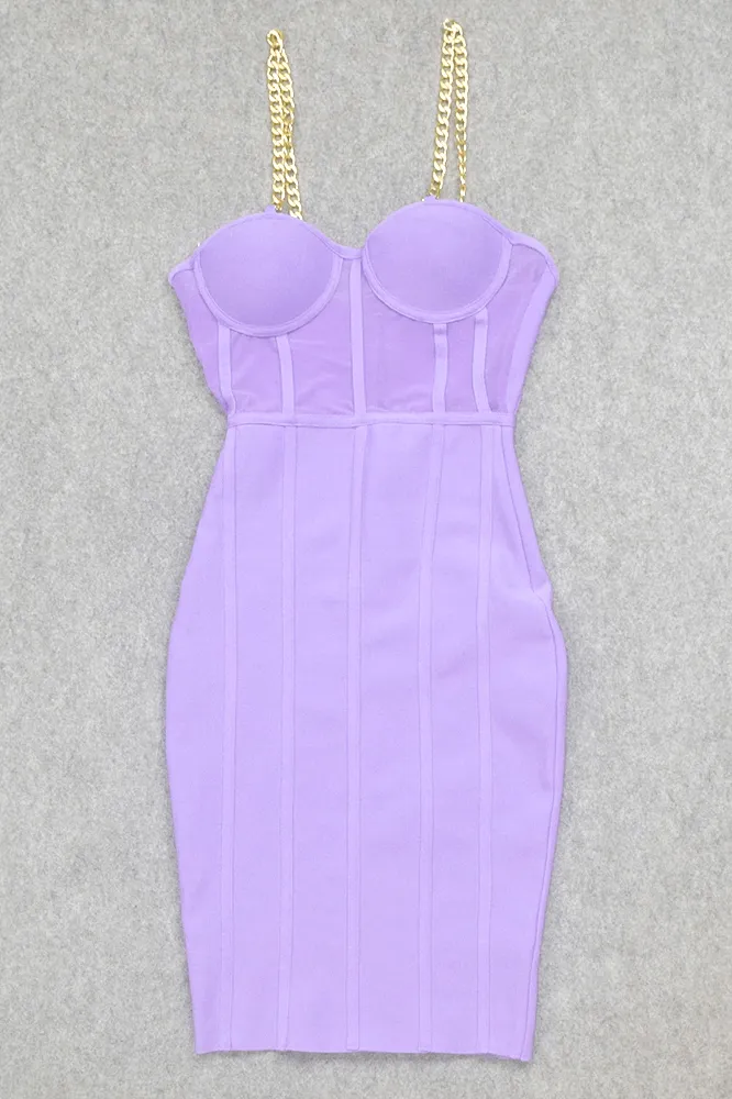 Leah Bodycon Dress - Violet Purple