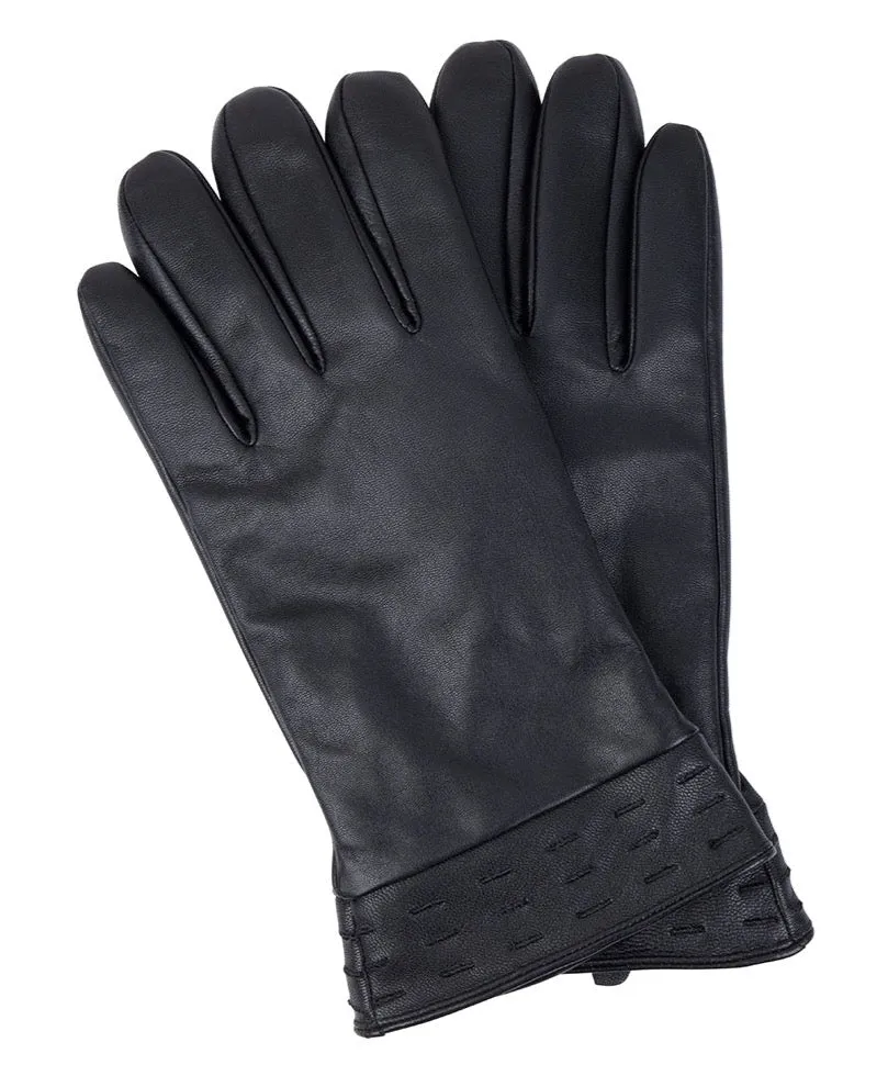 Men Waterproof Leather Gloves - Black