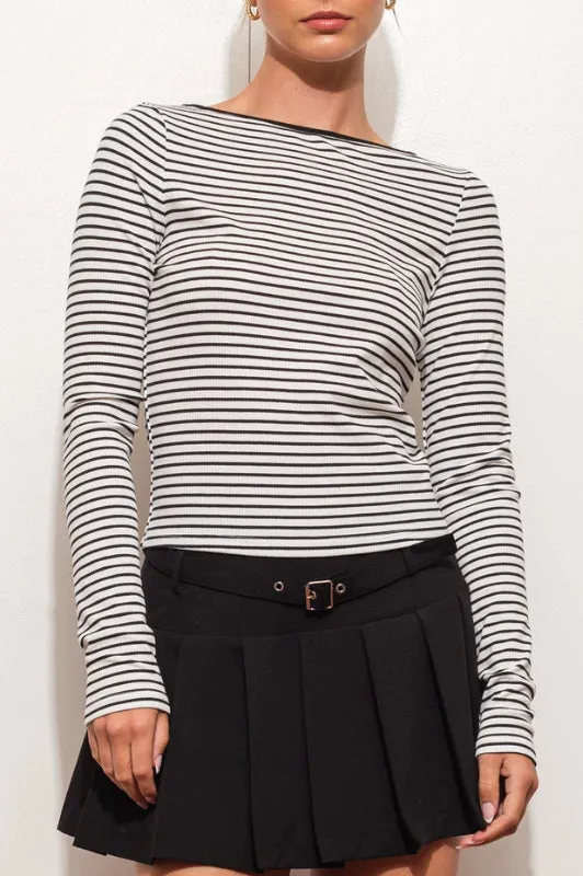 mina top - white/black