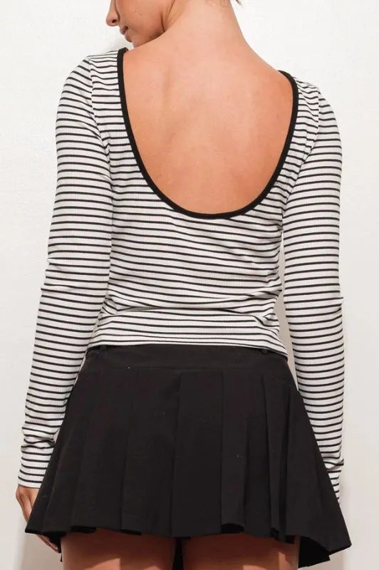 mina top - white/black