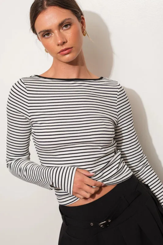 mina top - white/black