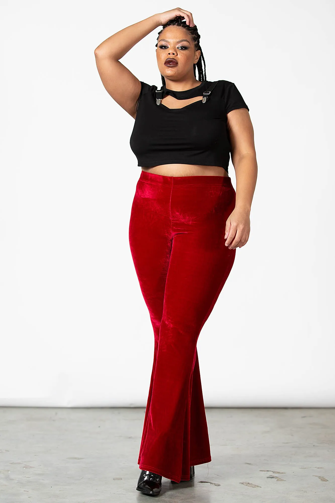 Moondance Velvet Bell Bottoms [RUBY] [PLUS]