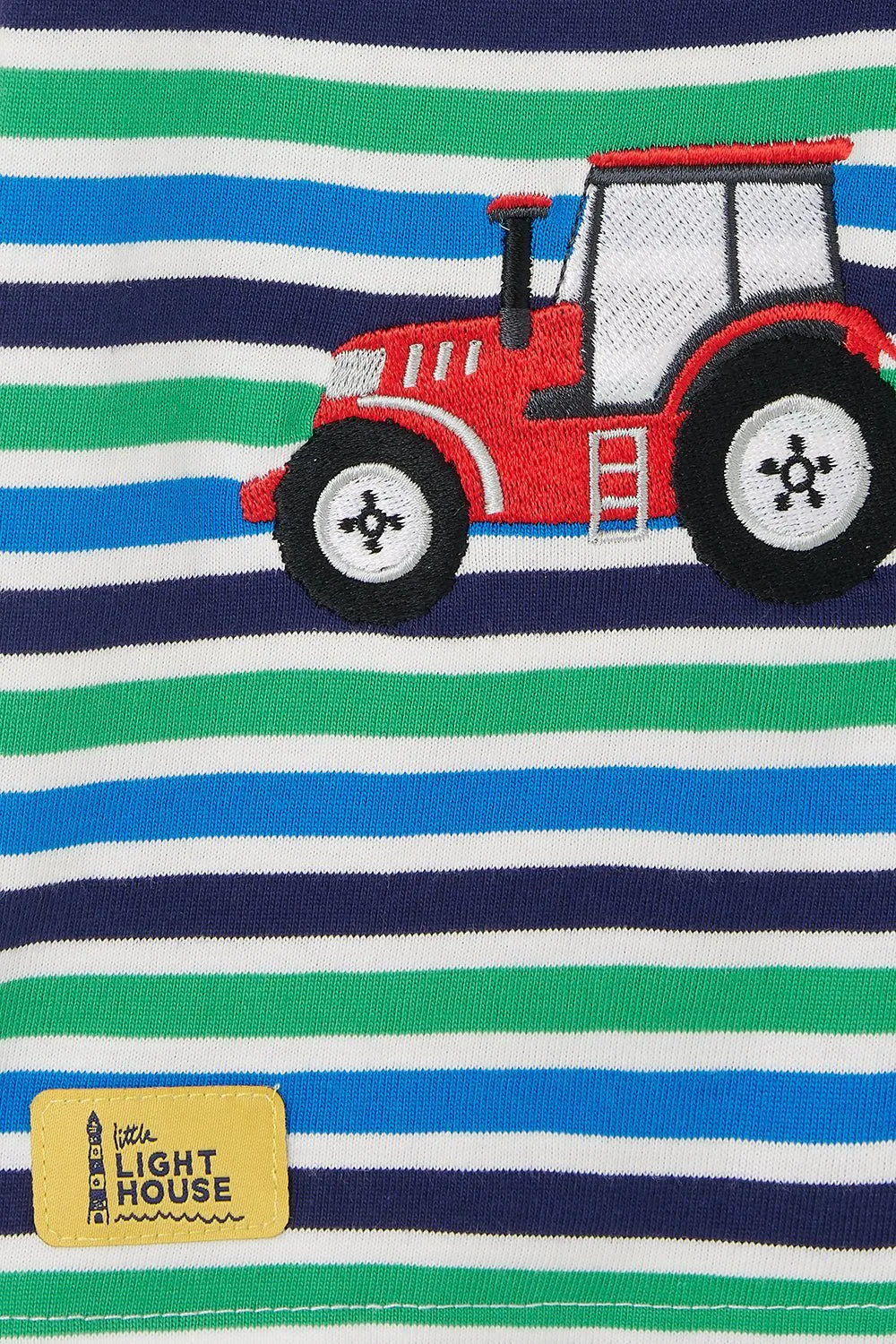 Oliver Short Sleeve Top - Peagreen Stripe Tractor