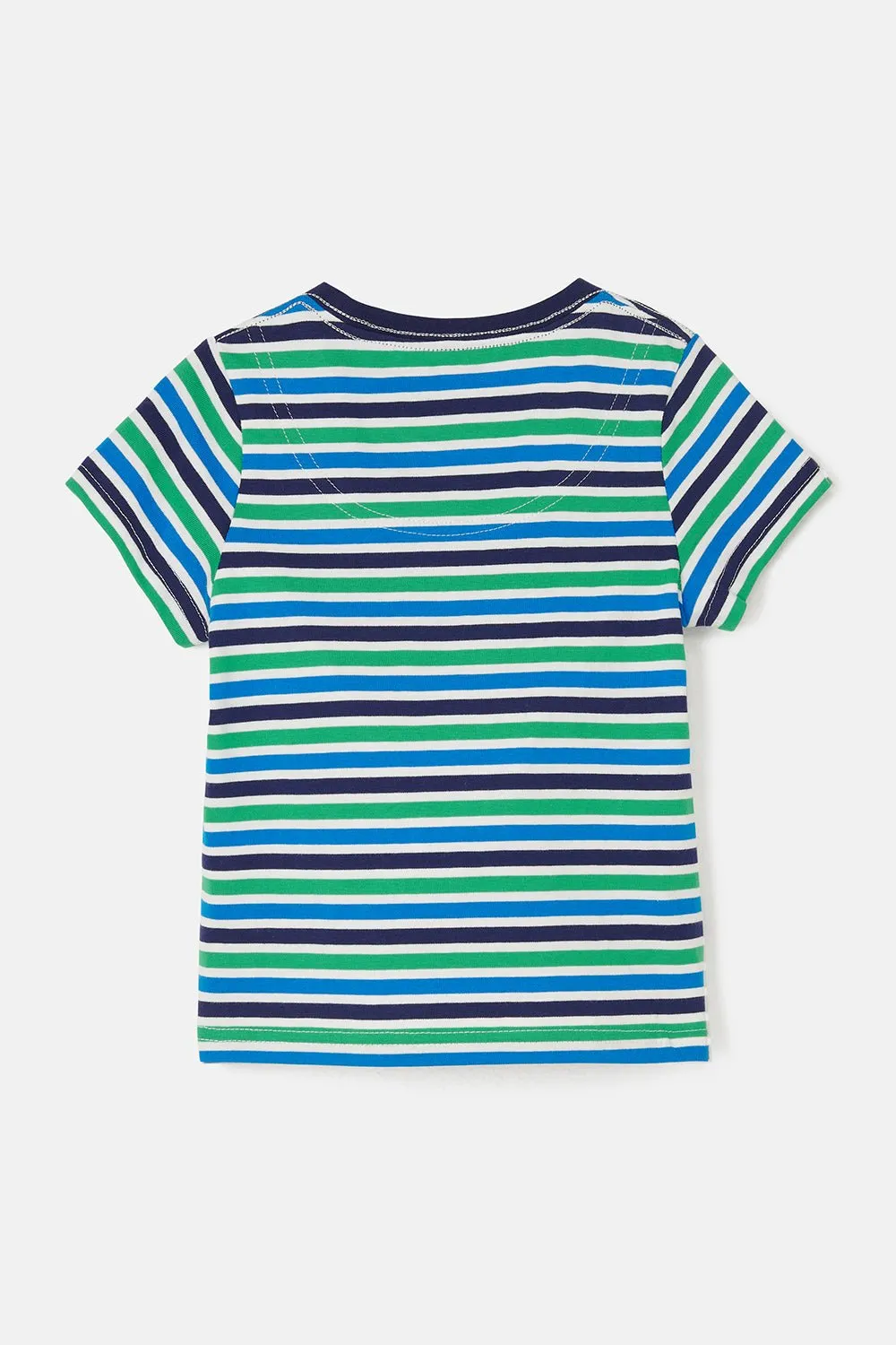 Oliver Short Sleeve Top - Peagreen Stripe Tractor