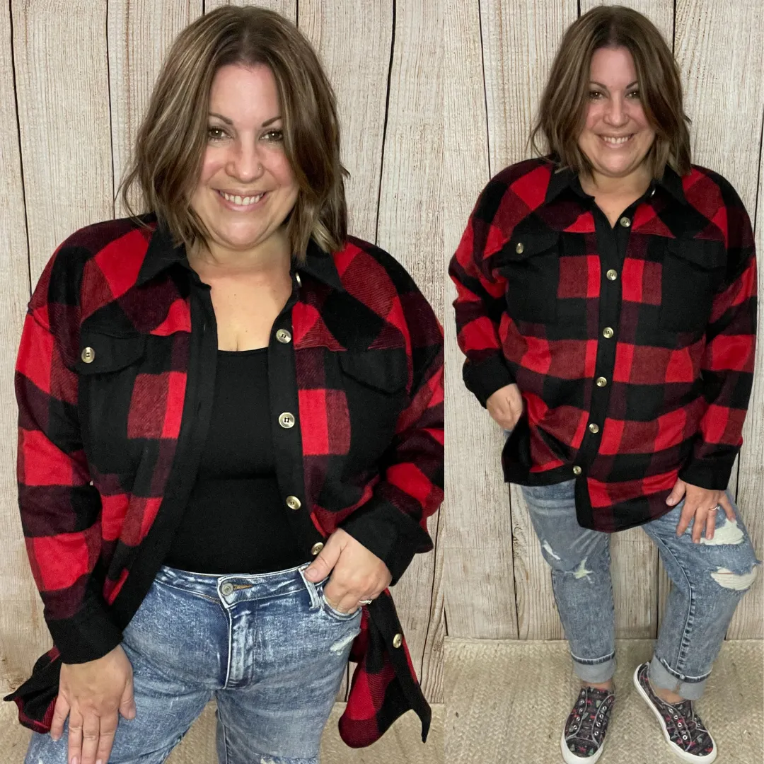 Oversized Buffalo Plaid Flannel Shacket