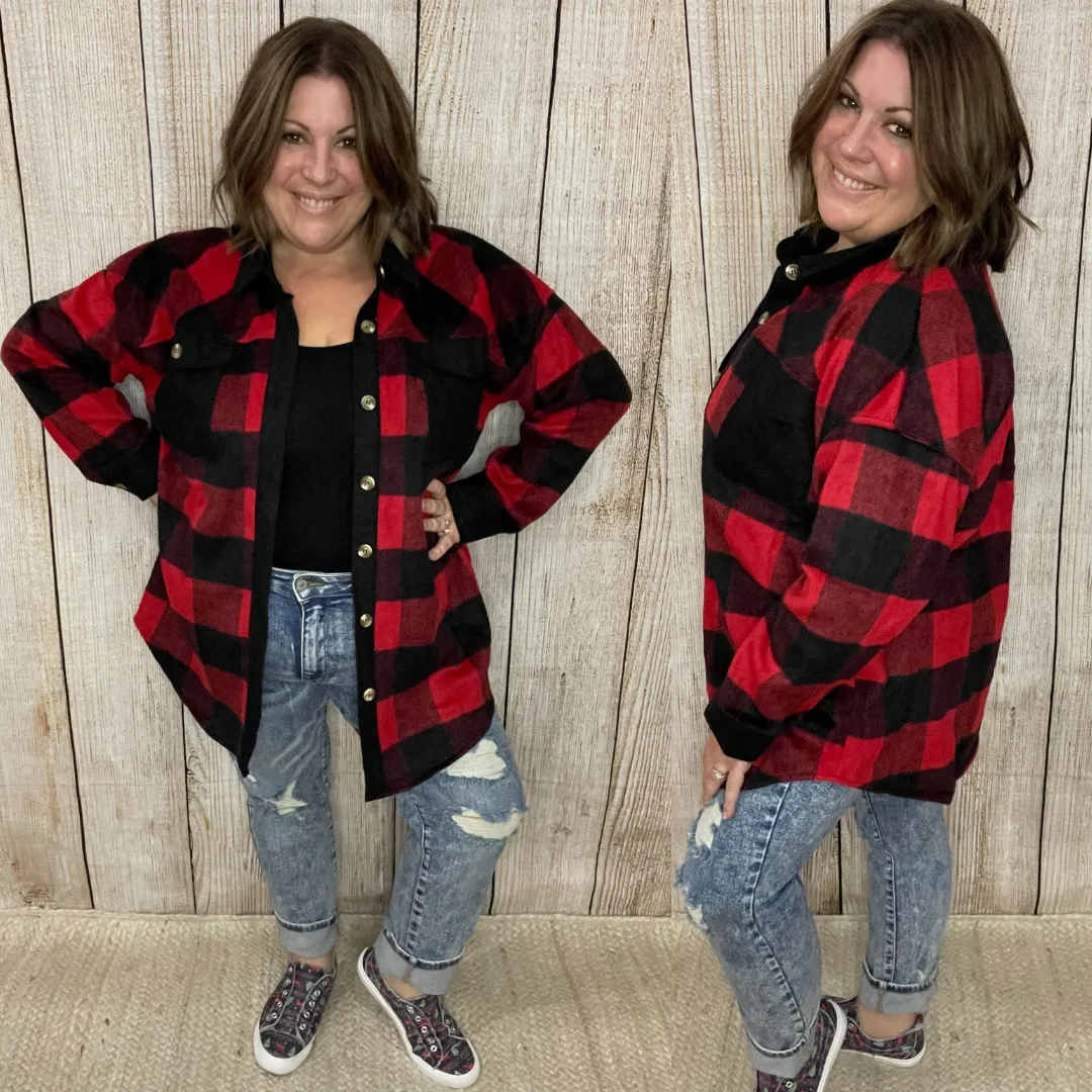 Oversized Buffalo Plaid Flannel Shacket