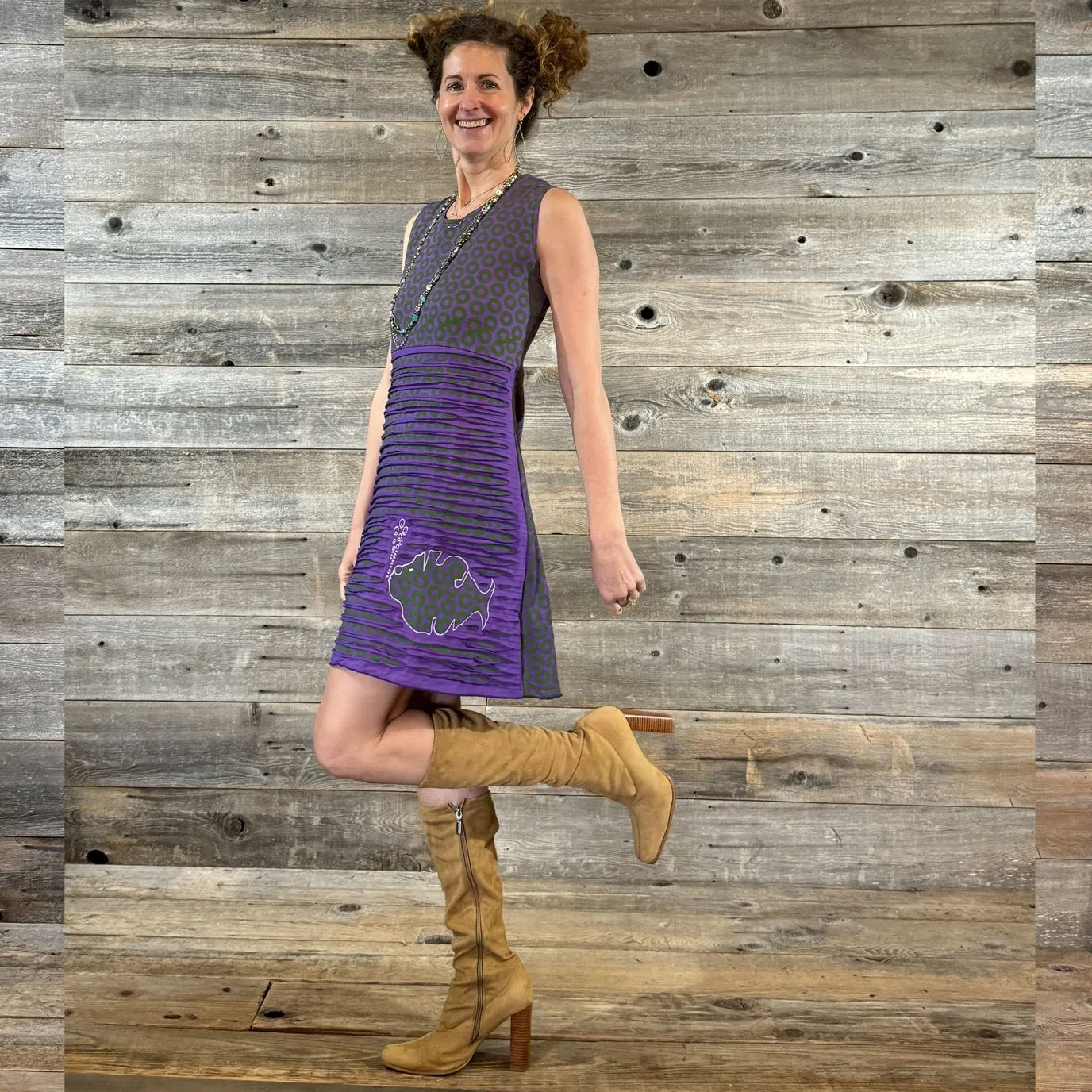 Phish Dress! Purple & Olive Donut Pattern