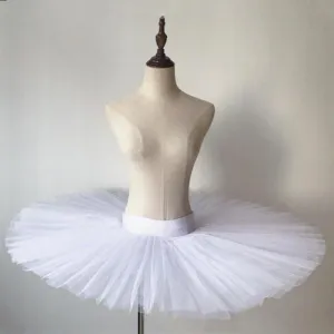 Professional Ballet Girls Practice  Pancake Tutu Skirts 6 Layers