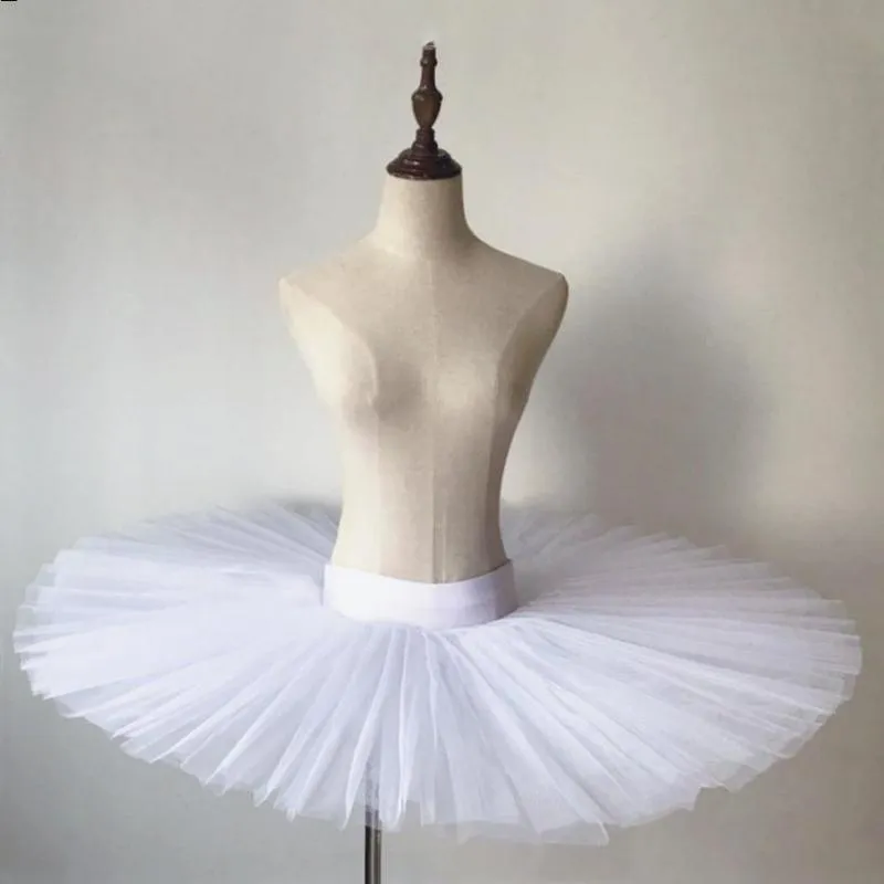 Professional Ballet Girls Practice  Pancake Tutu Skirts 6 Layers