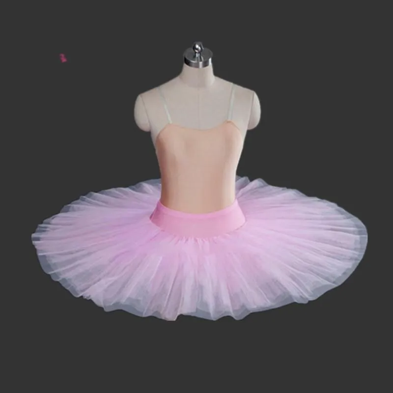 Professional Ballet Girls Practice  Pancake Tutu Skirts 6 Layers