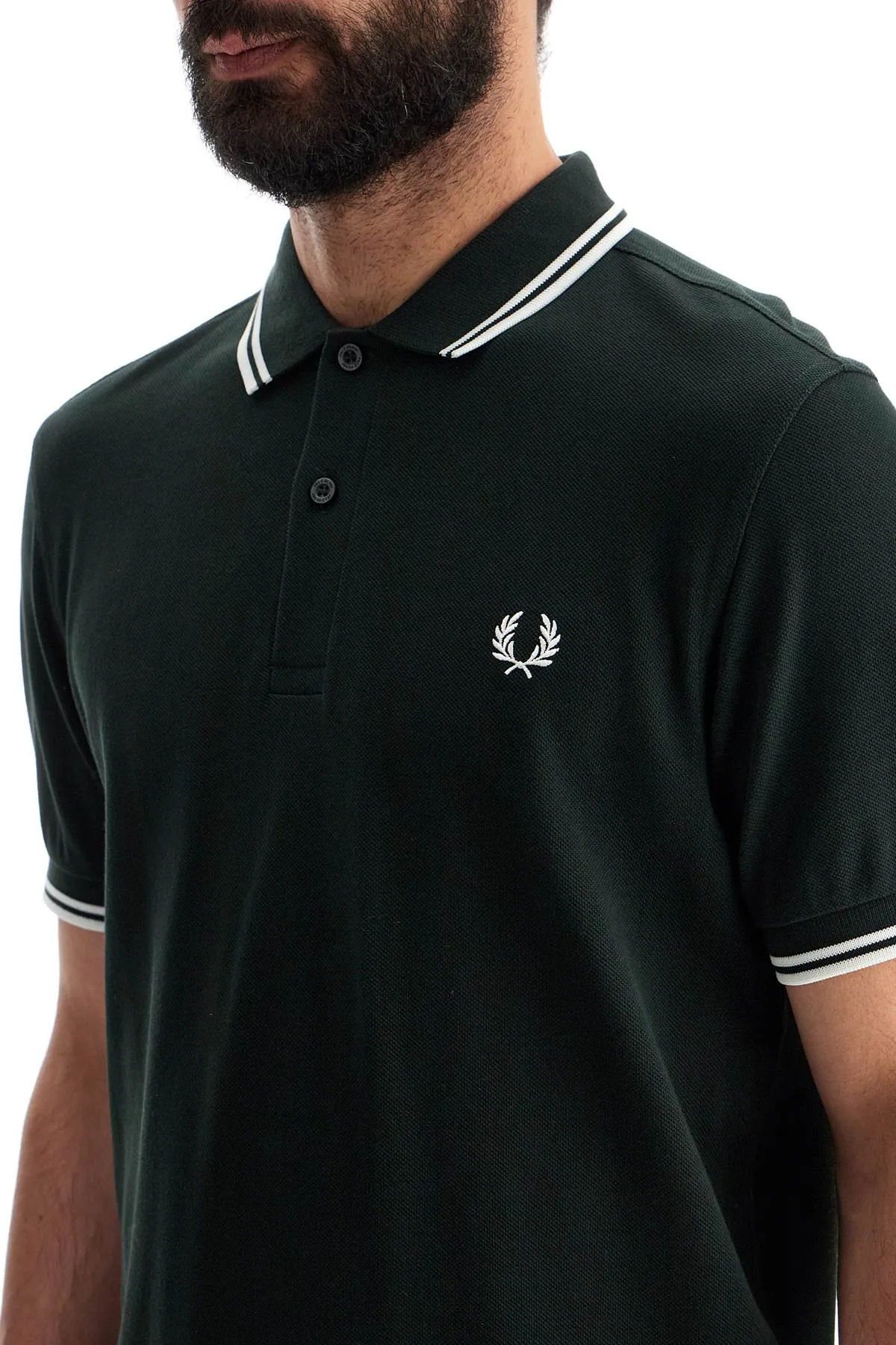 "comme des garçons x fred perry FN T502 W24 GREEN