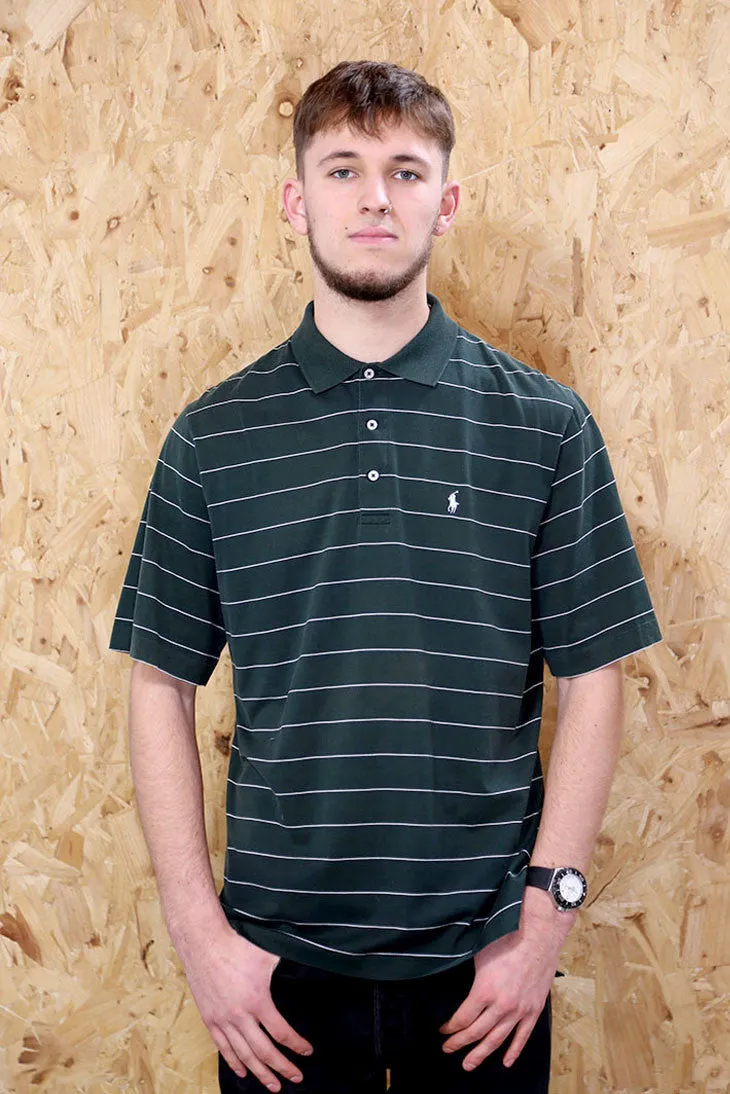 Ralph Lauren Green Striped Polo Shirt