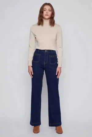 Retro Square Pocket Jeans