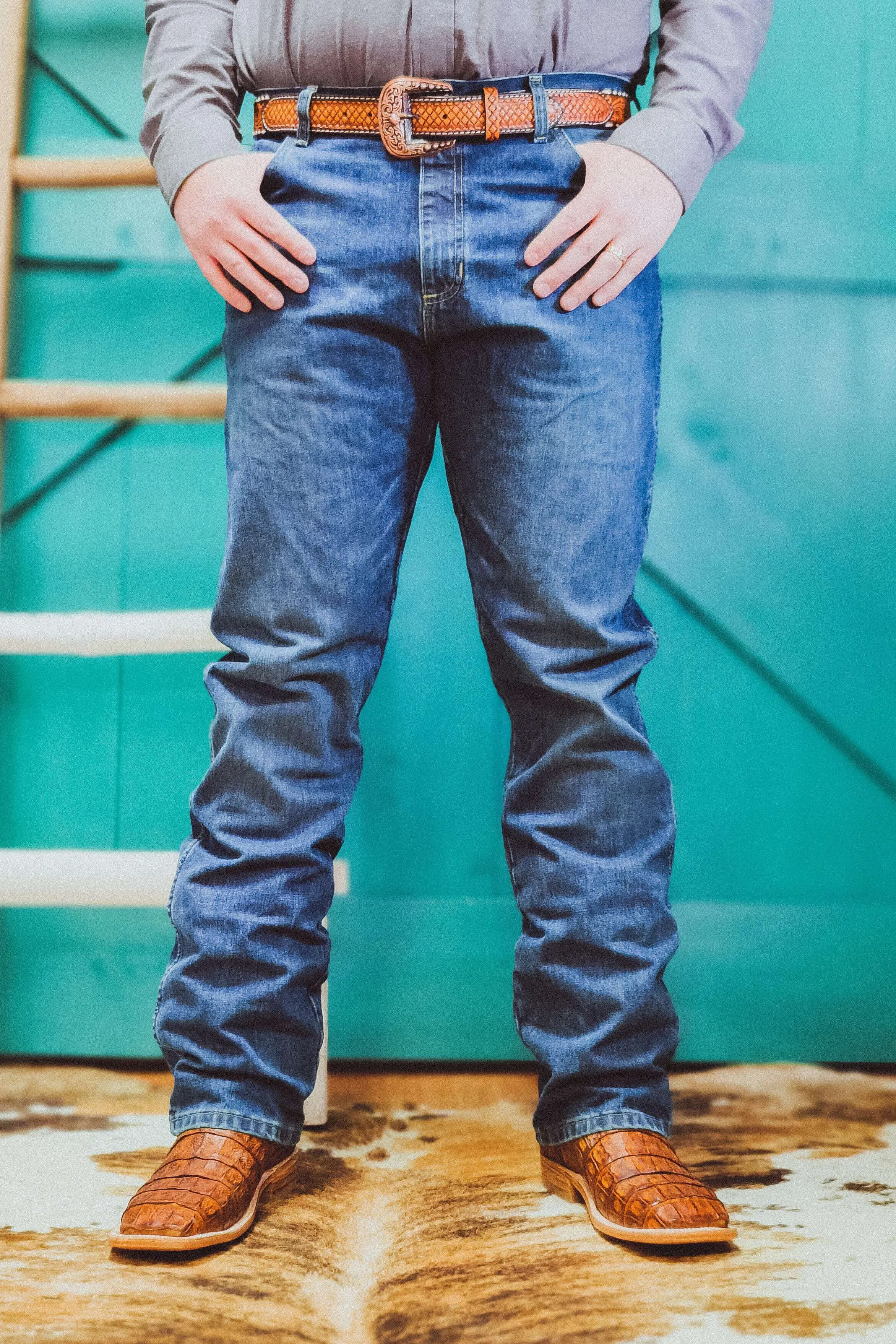 River Wash Slim Boot Jeans by Wrangler